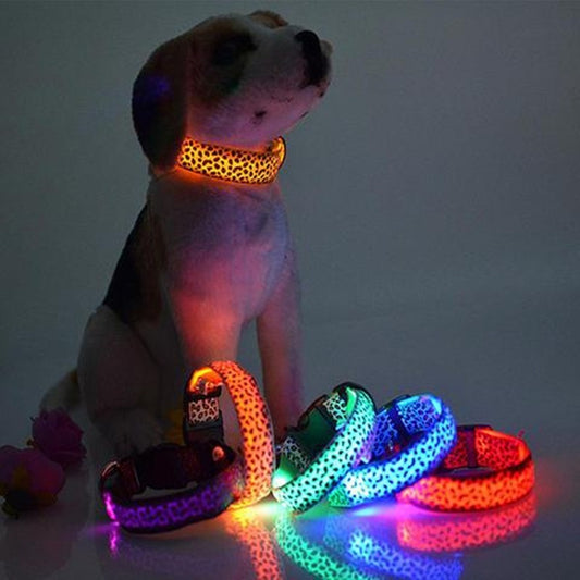 LED DOG SAFETY LEOPARD COLLAR